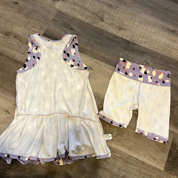 Hanna Andersson drop waist dress with matching bike shorts - Picture 6 of 8